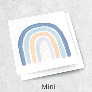Mini Cards Luxe Textured: blue rainbow