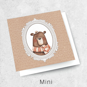 Mini Cards Luxe Textured: bear frame