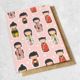 kokeshi rose pattern