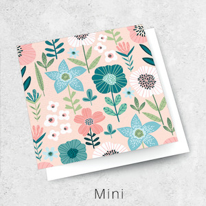 Mini Cards Luxe Textured: pink botanical