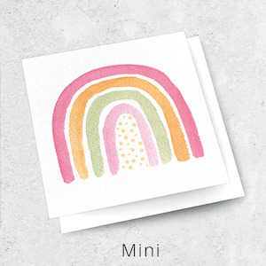 Mini Cards Luxe Textured: pink rainbow