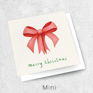 Christmas Cards: red bow