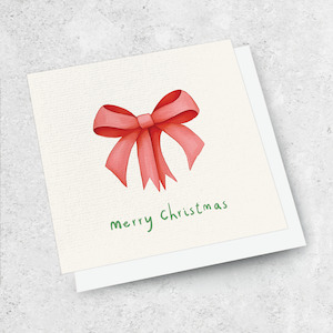 Christmas Cards: red bow christmas