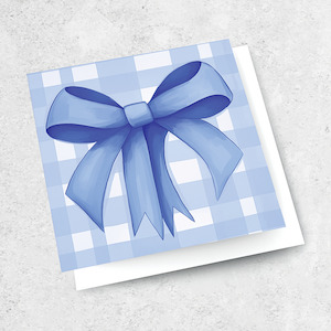 blue bow gingham