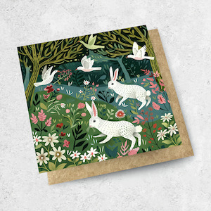 Small Cards Textured: night bunnies