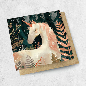Small Cards Textured: unicorn night