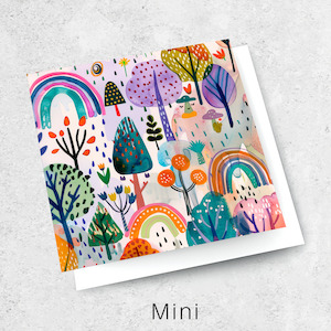 Mini Cards Luxe Textured: rainbow forest I