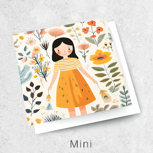 Mini Cards Luxe Textured: cute girl II