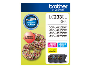Lc233: Genuine Brother LC233 Colour Pack Ink Direct