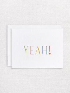 Letterpress greeting card - YEAH - Inker Tinker