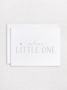 Letterpress greeting card - welcome new baby boy - Inker Tinker