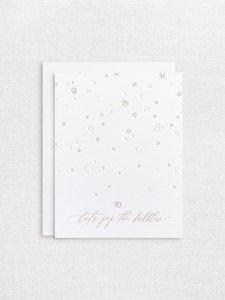 Letterpress greeting card - pop the bubbles - Inker Tinker