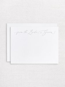 Letterpress notecard set - From the Bride and Groom - Inker Tinker