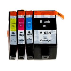 Hewlett Packard Ink: HP Compatible 934XL 935XL Ink Set of 4 (BkCMY) – ZHP934XLSET