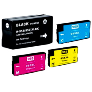 Hewlett Packard Ink: HP Compatible 955XL Ink Set of 4 (Bk/C/M/Y)