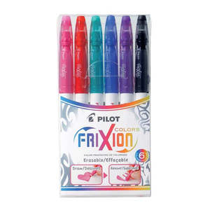 Pilot Frixion Colours Erasable Markers Asstd. 6Pk (SW-FC-S6)