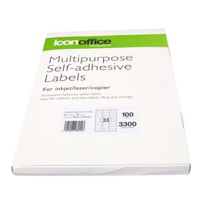 Multipurpose Labels 70x25.4mm 33 Per Sheet
