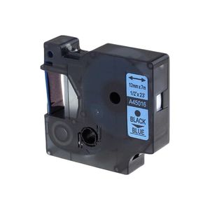 Compatible Dymo 45016 Label - Black on Blue - inktoner cartridges New Zealand