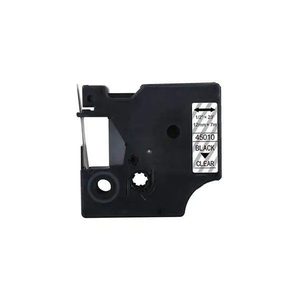 Compatible Dymo D1 Label - Black on Clear - 12mm x 7m - inktoner cartridges New Zealand
