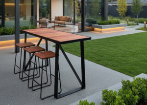 Outdoor: Hardwood Bar Leaner