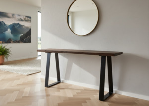 Live edge console unit