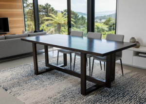 Floating base dining table