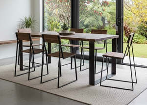 Indoor Furniture: Straight Steel Dining Table