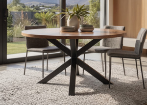 Dining Tables: Round Asterix Dining Table