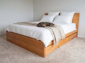 Timber Slat Bedframes Bases: INNATURE "NOVA" or "NEW CLASSIC" Slat Bed with storage