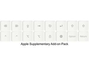 Glove80 Accessories: [Ships from USA] Glove80 Apple Keycap Add-on Set (MCC profile for Choc v1 switches)