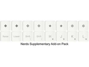 Nerds Keycap Add-on Set (MCC profile for Choc v1 switches)