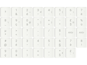 Mcc Keycaps: AZERTY Keycap Add-on Set  (MCC profile for Choc v1 switches)