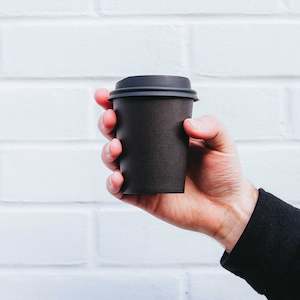 Single Walled Hot Cup: Single Walled Hot Cup - Black