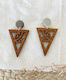 Mako earrings - wood