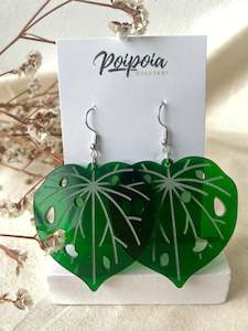 Acrylic Kawakawa Earrings - Large