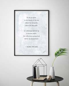 Trinity Thompson Browne: Tū puna, moko puna - Poem Print