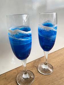 Champagne Glasses - Beach