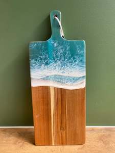 Rectangle Wave Platter Boards - Emerald