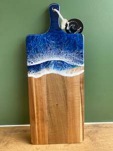 Rectangle Wave Platter Boards - Blue Passion