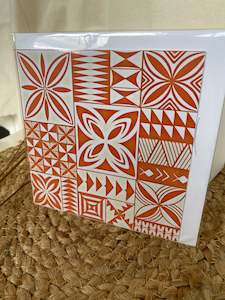 pasifika greeting cards- poly peach