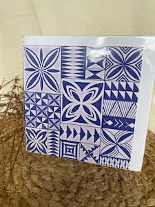 pasifika greeting cards- poly blue