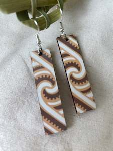 Tuku Marie Polynesian: Taiao Collection - Tino Brown Earrings