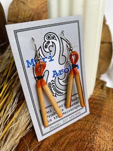 Muri Aroha: Orange Pokinikini Earrings