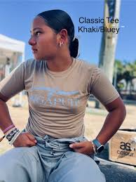 Kakahu Clothing: Classic Tee - khaki/bluey