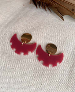 Mako Design: Kape earrings - Berry
