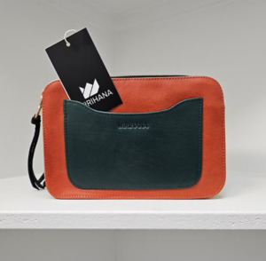 Wirihana: Tauaki Purse - Pounamu Green/ Red Clay