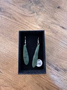 Pine green roimata earrings 35mm - 32