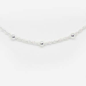 Quirky Collectibles: Sterling Silver chain with spaced balls