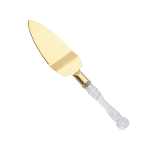 Crystal Look Wedding Cake Server – Gold