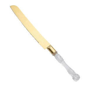Wedding Cake Knife Crystal Look – Gold